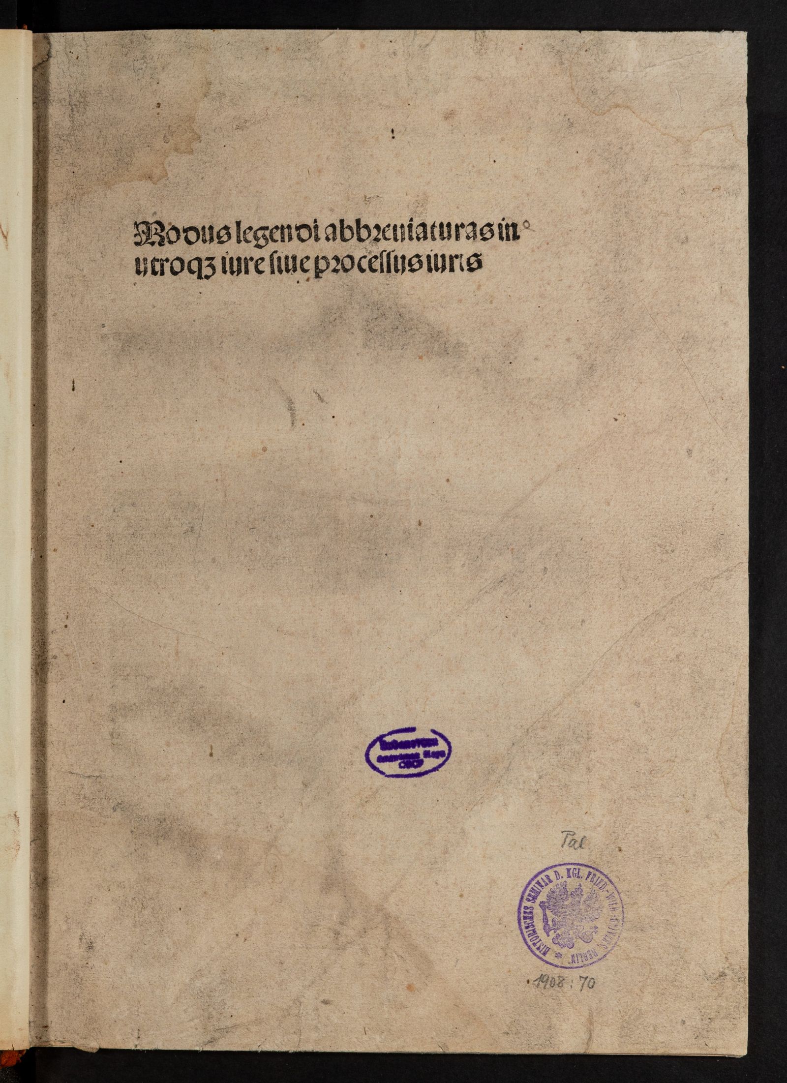 Изображение книги Modus legendi abbreviaturas in utroque iure