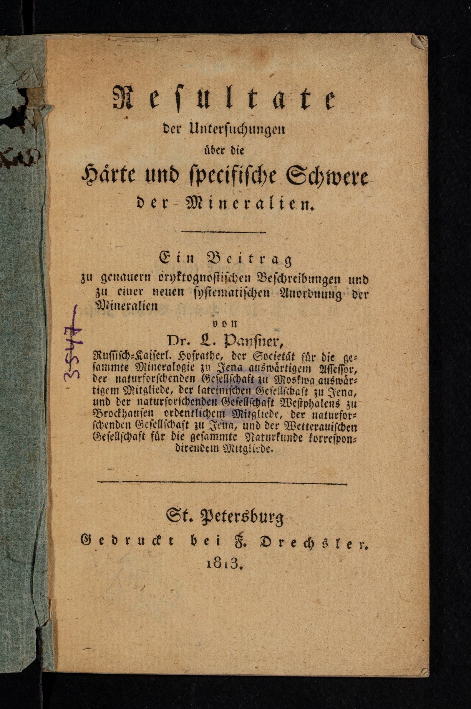 Изображение Resultate der Untersuchungen über die Härte und specifische Schwere der Mineralien