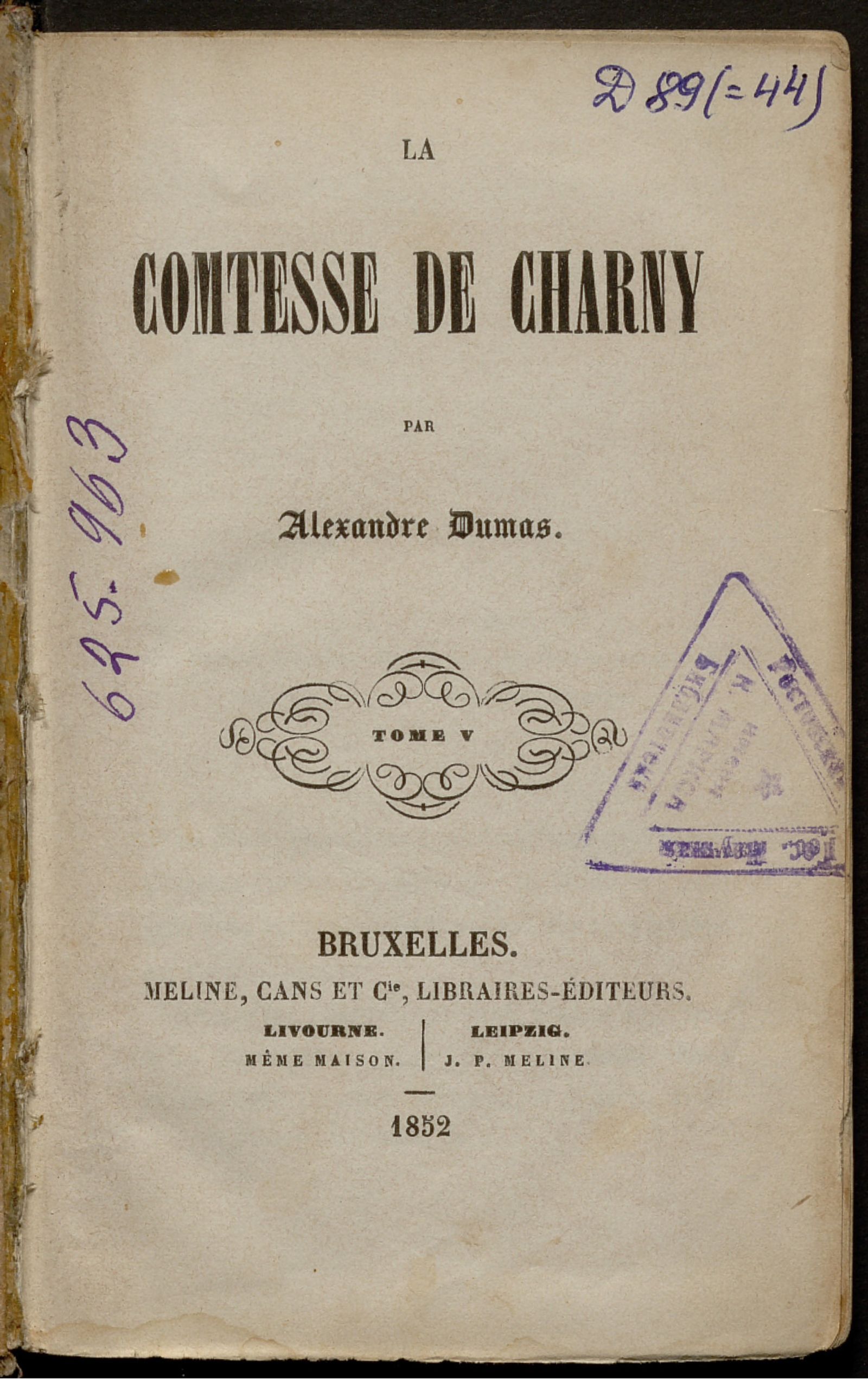 Изображение La Comtesse de Charny. Т. 5