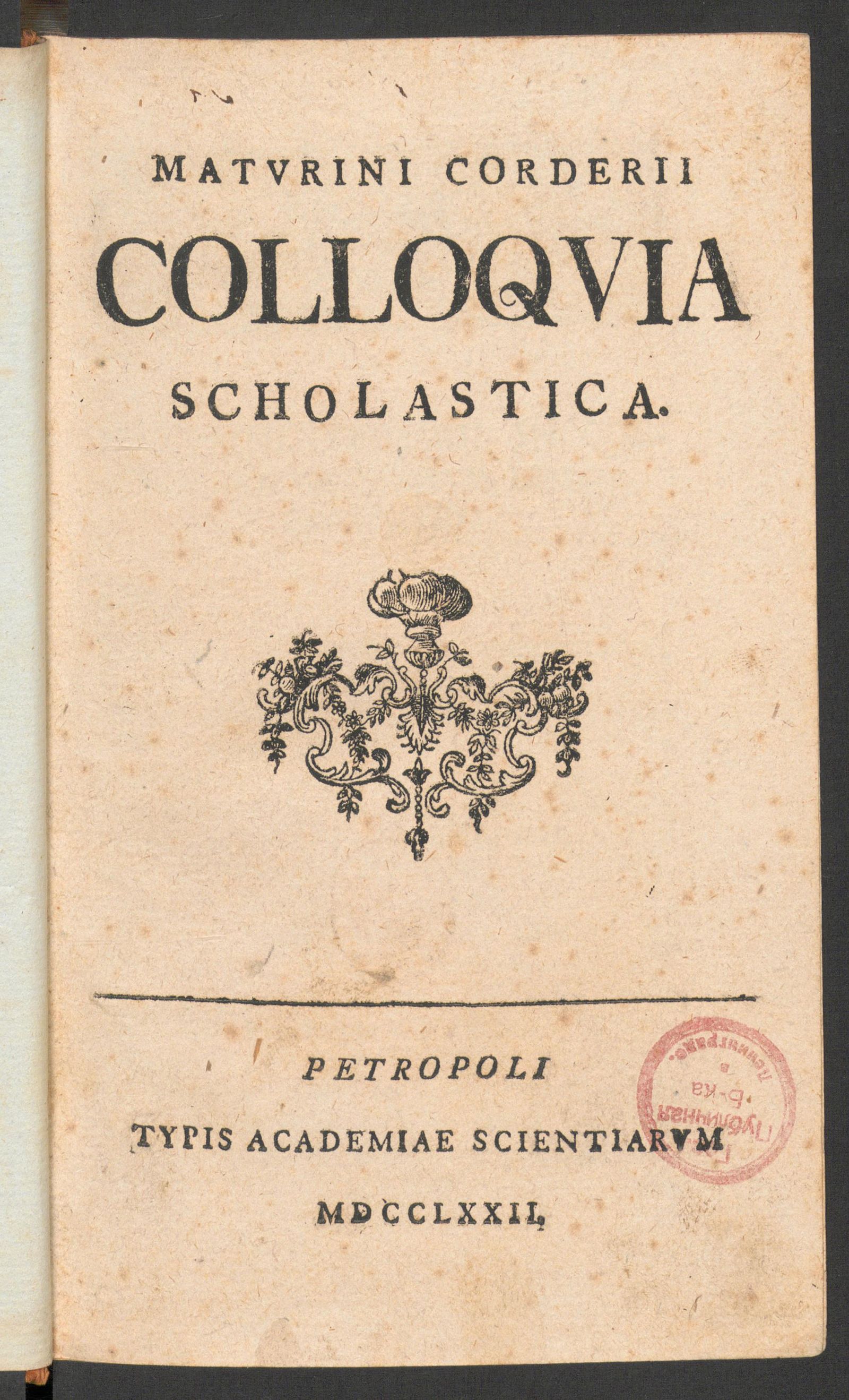 Изображение книги Maturini Corderii Colloquia scholastica