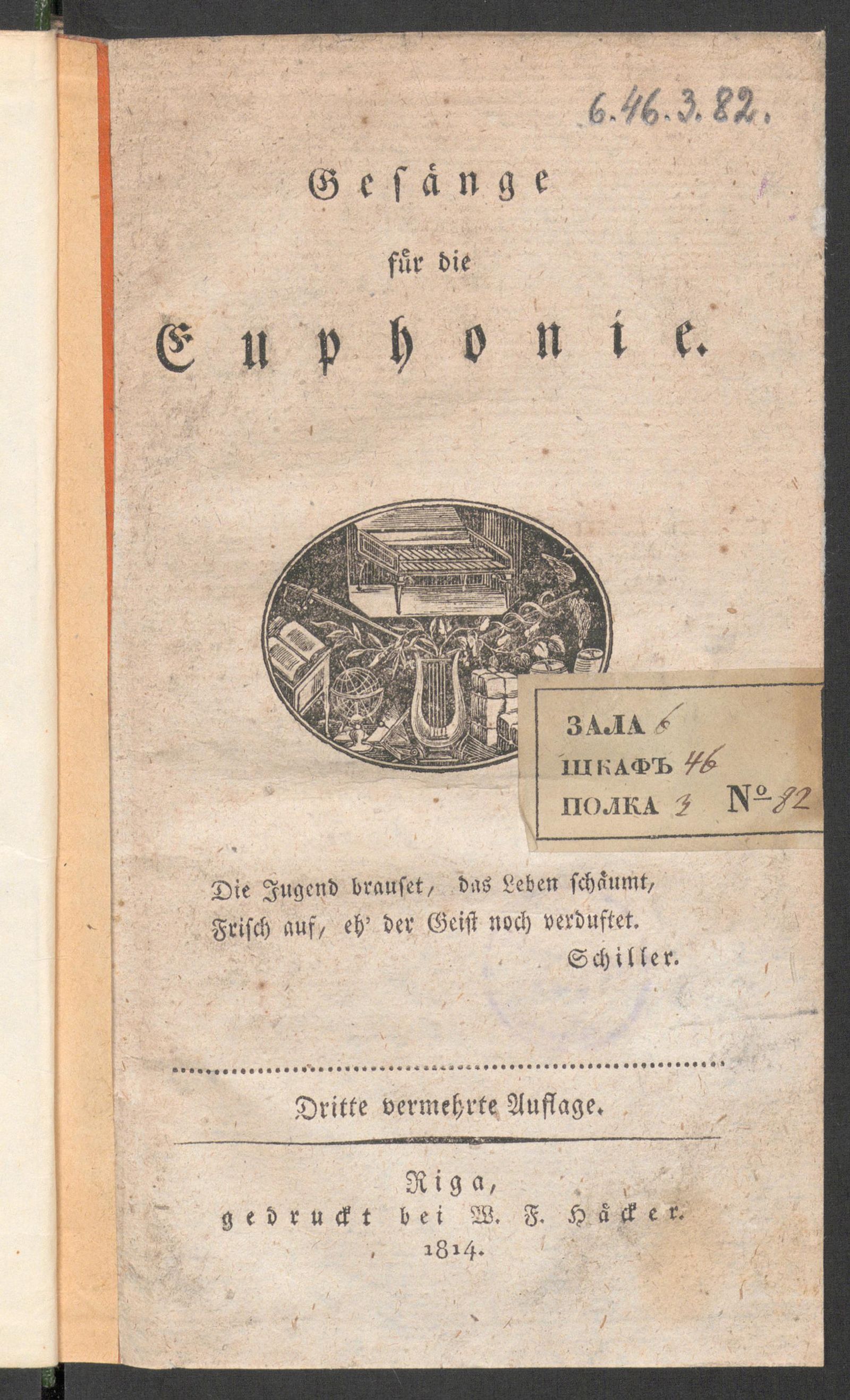 Изображение книги Gesänge für die Euphonie — Dritte vermehrte Auflage