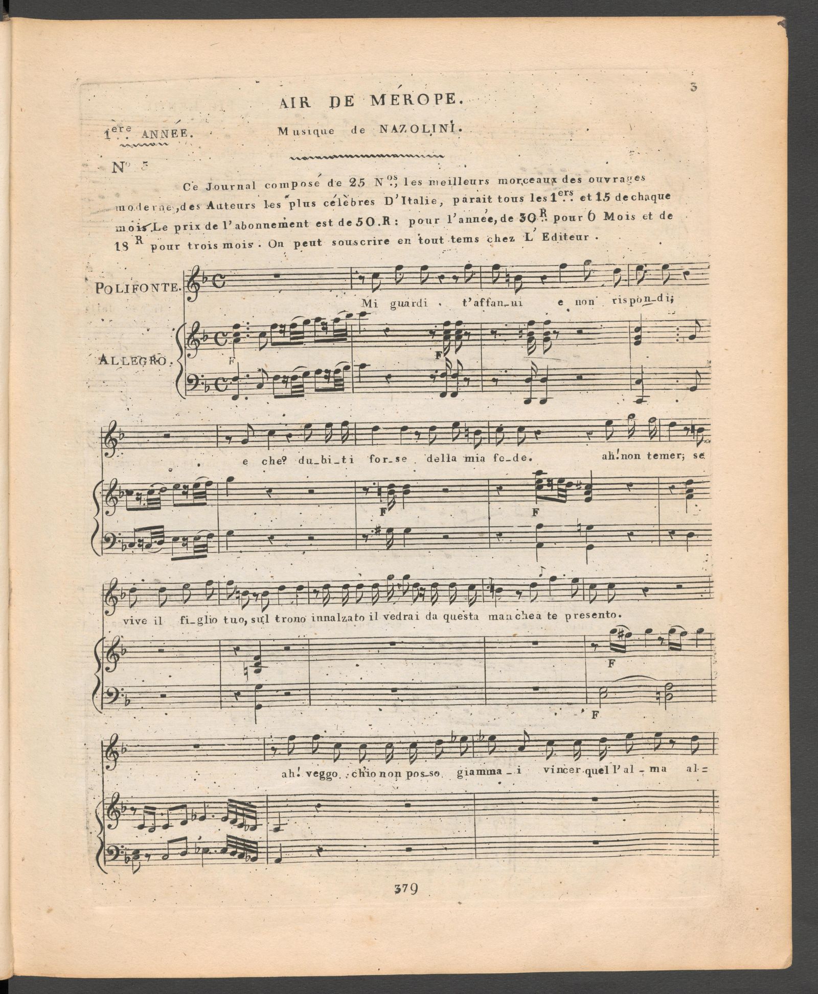 Изображение Journal de musique italienne. № 5