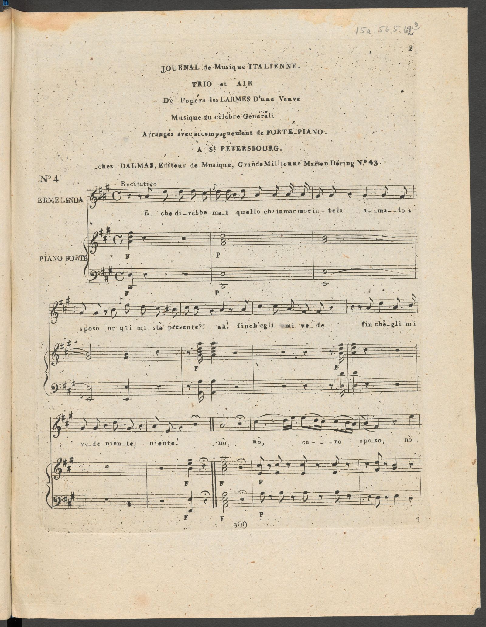 Изображение Journal de musique italienne. № 4