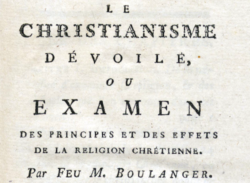 Изображение книжного памятника 'Разоблаченное христианство'