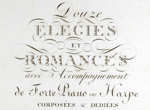 Изображение книжного памятника 'Двенадцать элегий и романсов в сопровождении фортепиано или арфы'