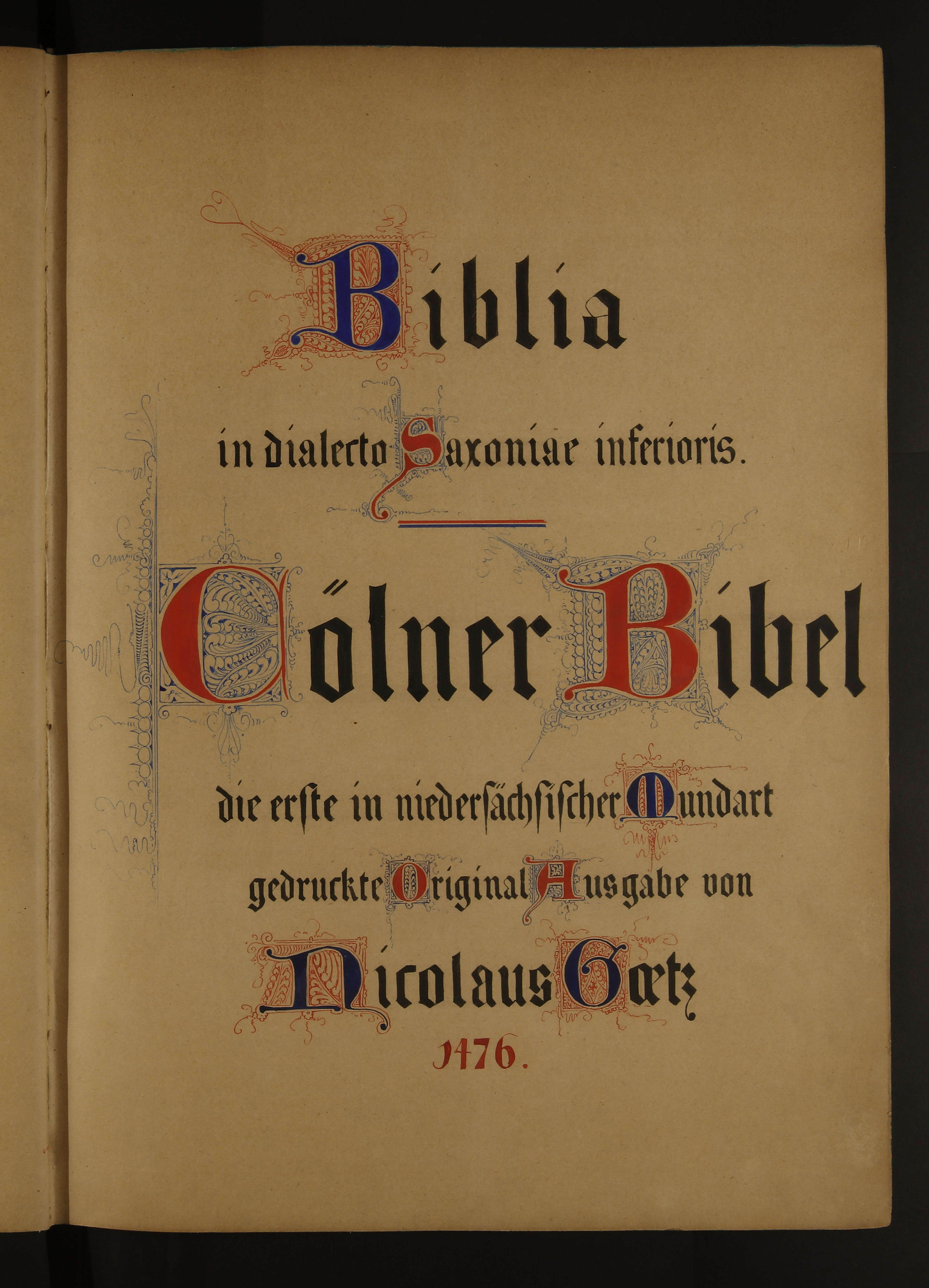 Изображение документа Biblia (in dialecto Saxoniae inferioris)