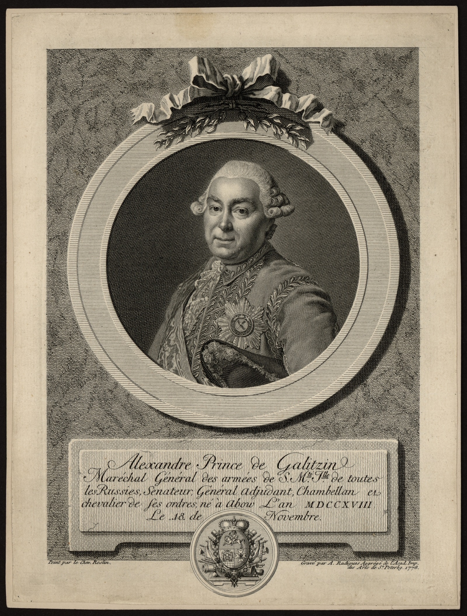 Изображение документа Alexandre prince de Galitzin